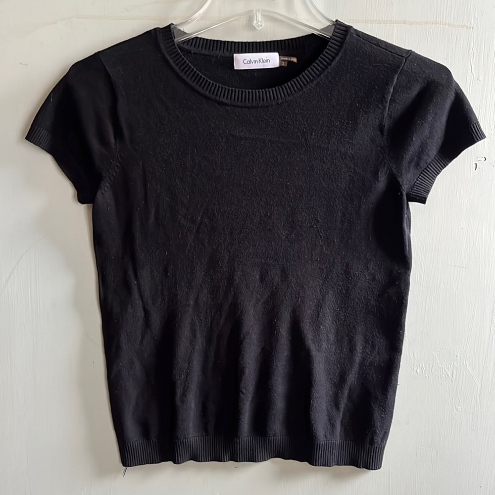 Calvin Klein Womens Short Sleeved Light Sweater Size S